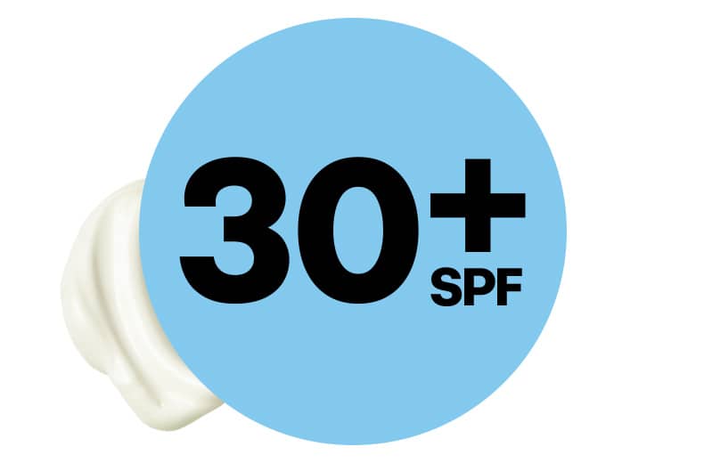 Thirty and above SPF sunscreen