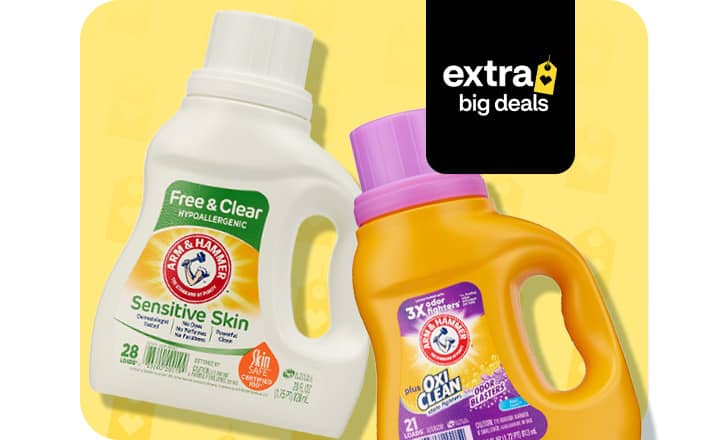 Arm & Hammer Sensitive Skin and Oxi-Clean laundry detergent