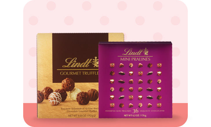 Lindt Gourmet Truffle chocolates and mini pralines