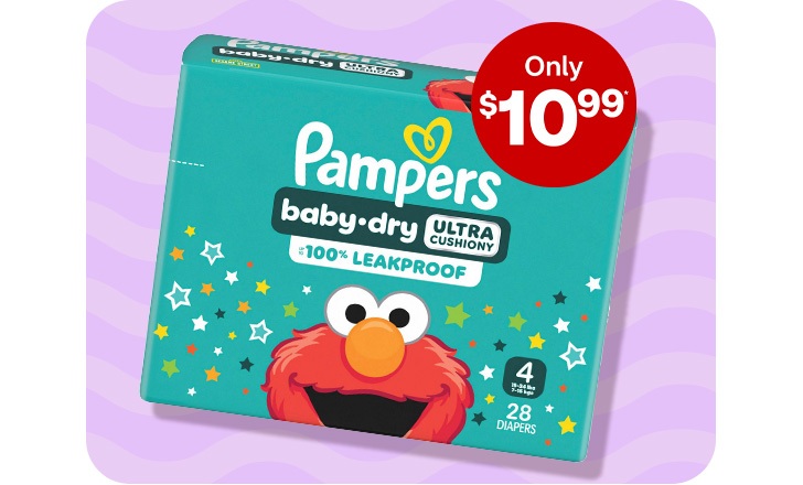 Only $10.99 Pampers diapers