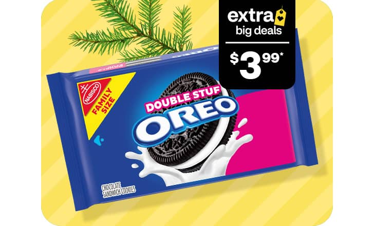 $3.99, a family size package of Double Stuff Oreo cookies.