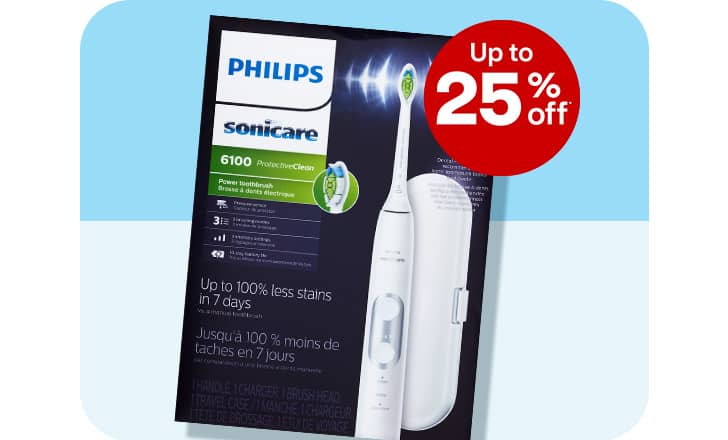 Up to 25 percent off, Philips Sonicare power toothbrush