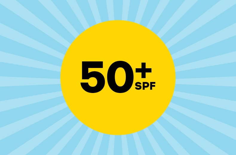 50 plus SPF sunscreen