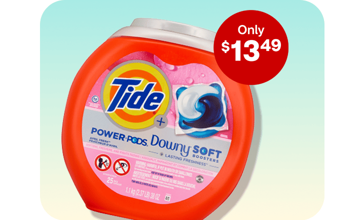 Only $13.49, Tide Power Pods laundry detergent with Downy softener