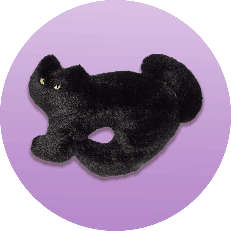Plush black cat