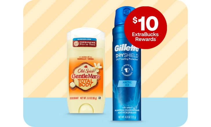 $10 ExtraBucks Rewards, Old Spice and Gillette deodorants