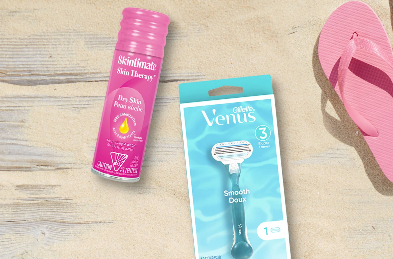 Skintimate and Venus shaving products