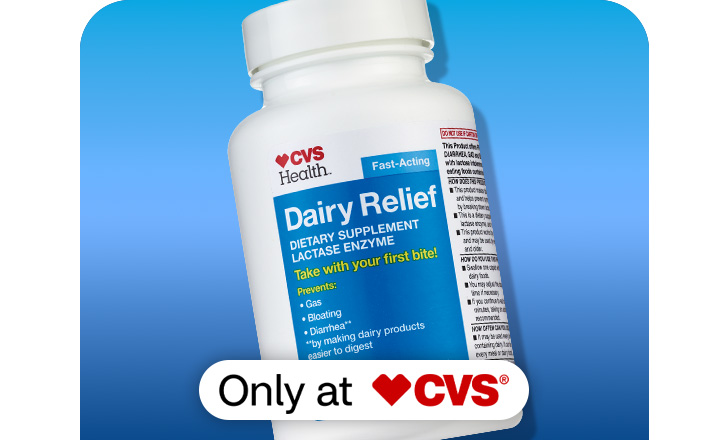 CVS Health Dairy Relief digestive aid, only at CVS.