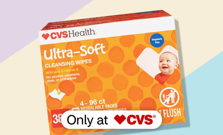 CVS Health Ultra-Soft cleansing wipes, only at CVS