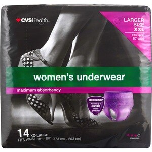 Pack Of 12 CVS Health Unisex Overnight Underwear Leak Barrier Cuffs XL  58-68