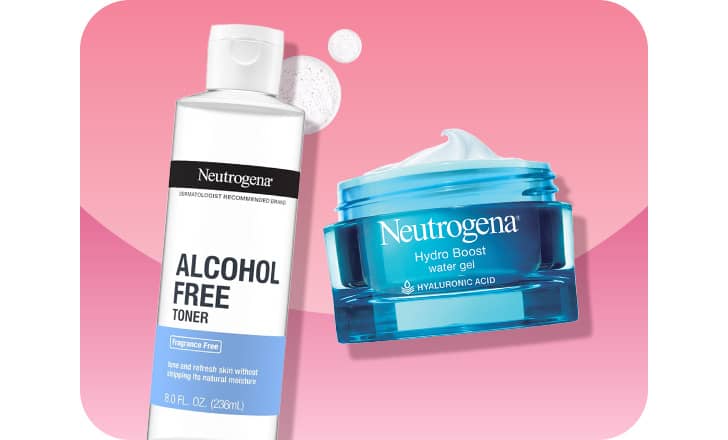 Neutrogena Alcohol Free toner and Hydro Boost water gel