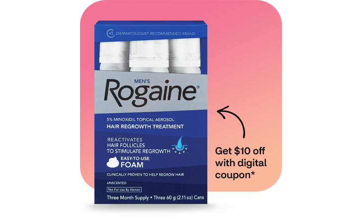 Men's Rogaine hair regrowth treatment