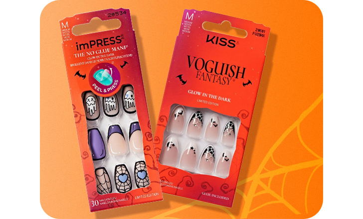 Kiss Voguish Fantasy and imPress Halloween press-on nails