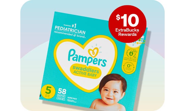 $10 ExtraBucks Rewards, Pampers diapers  super packs