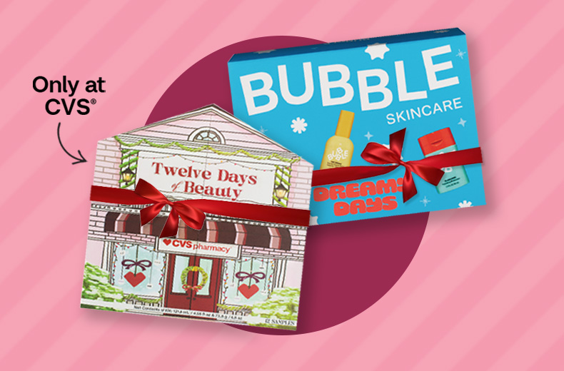 CVS Health Twelve Days of Beauty makeup gift set, only at CVS and Bubble Skincare Dreamy Days gift set.