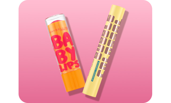 Maybelline Baby Lips lip balm and  Colossal Bubble mascara