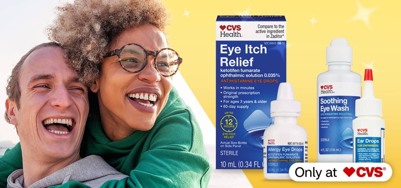CVS Health Eye Itch Relief, Allergy Eye Drops, Soothing Eye Wash and Ear Drops, only at CVS