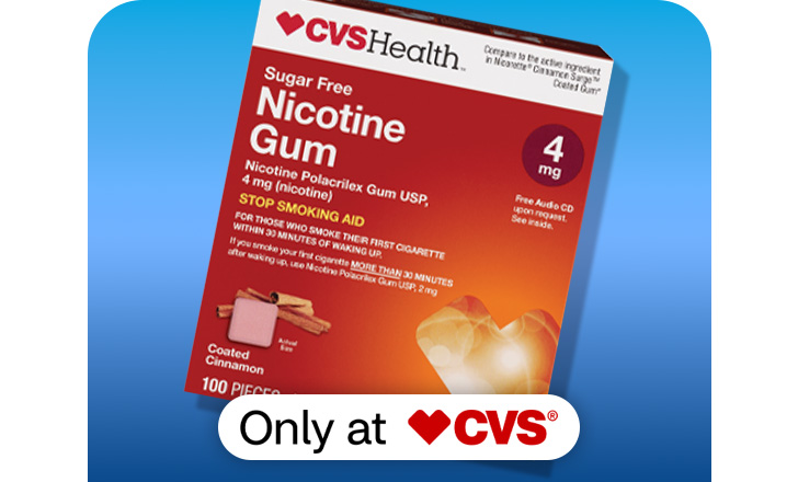 CVS Health Sugar Free Nicotine Gum, only at CVS.