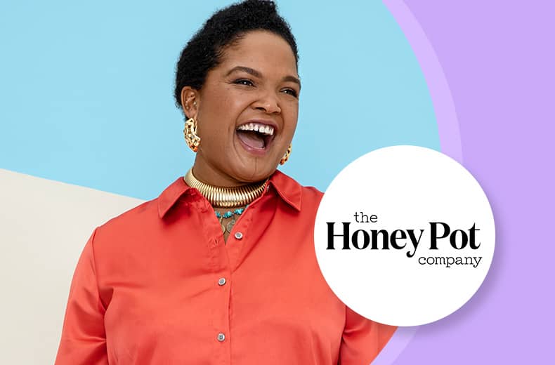 the Honey Pot company logo, portrait of founder Beatrice Dixon