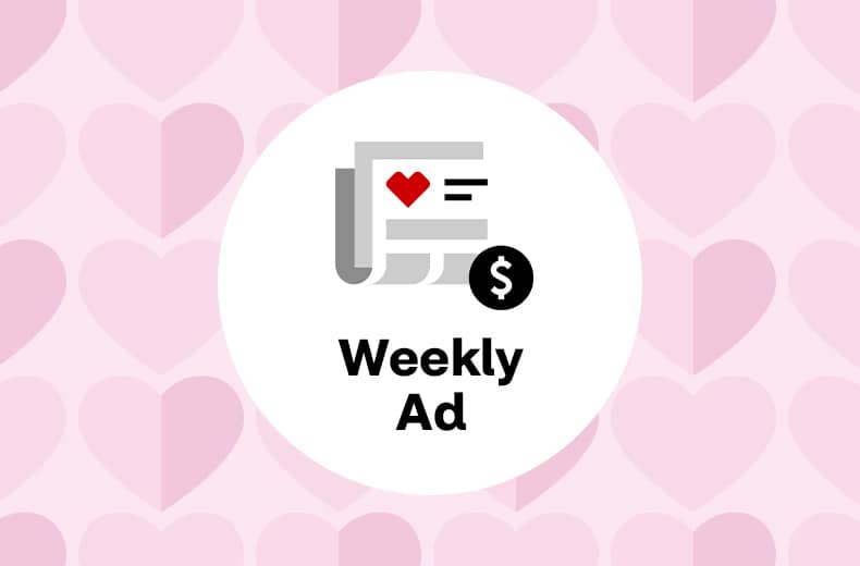 Pictogram of weekly circular with CVS heart