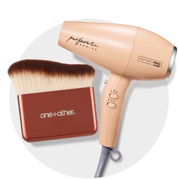 One + Other Luxe Face & Body Brush & Conair InfinitiPRO Hair Dryer