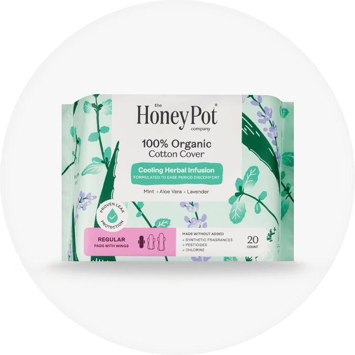 Honey pot, 100% organic cotton pads