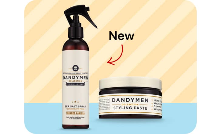 New, Dandymen men's hair care products