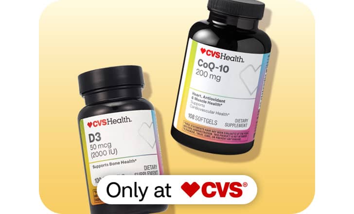 CVS Health D3 and CoQ-10 supplements, only at CVS