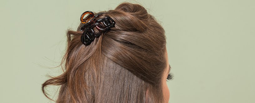 Claw clip in hair