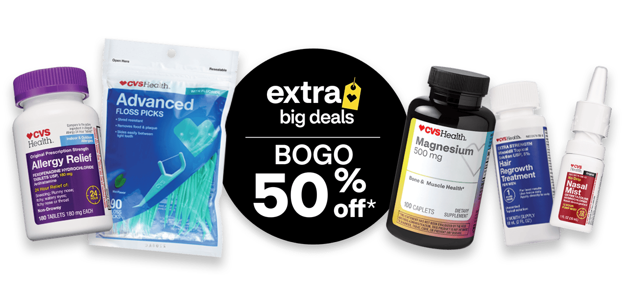 Extra Big Deals, buy 1, get 1 50% off CVS Health products