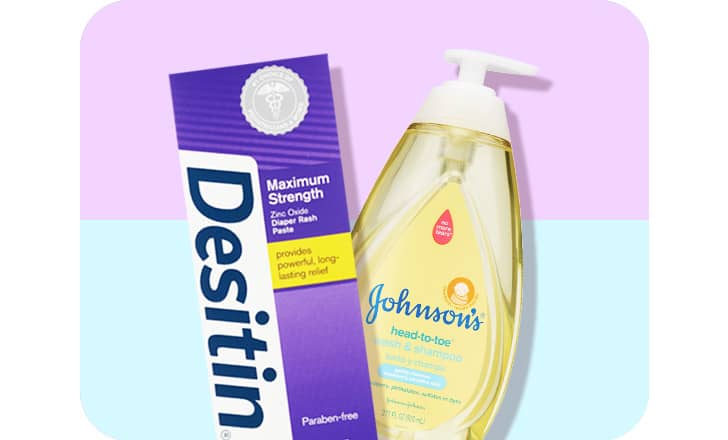 Desitin ointment and Johnson's baby wash