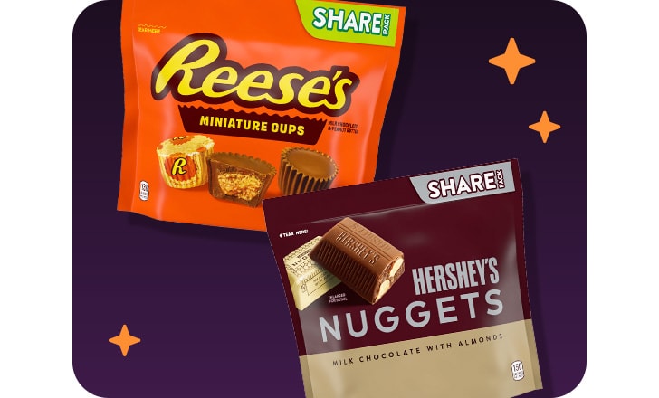 Share-size Reese's Miniature Cups and Hershey's Nuggets