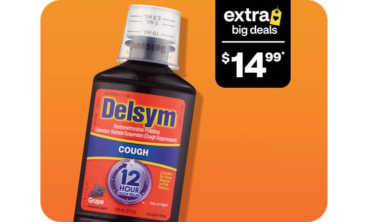 $14.99, Delsym 12 hour cough syrup