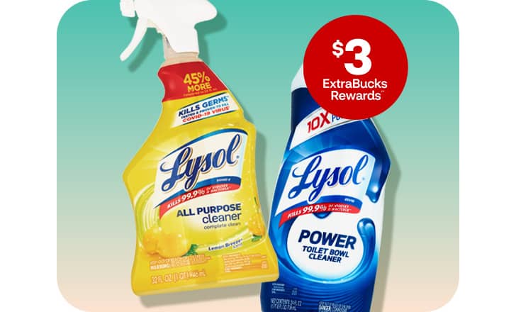$3 ExtraBucks Rewards, Lysol all-purpose cleaner and toilet bowl cleaner