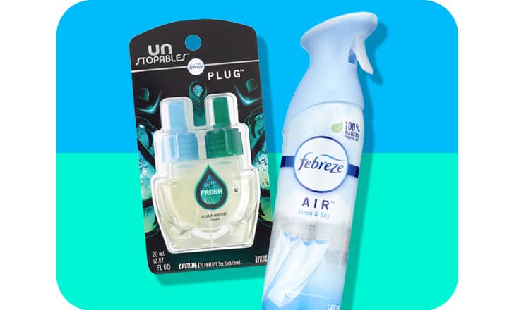 Downy unstopables and Febreze air freshener