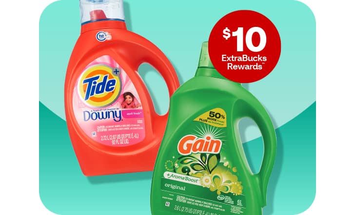 $10 ExtraBucks Rewards, Tide and Gain laundry detergent