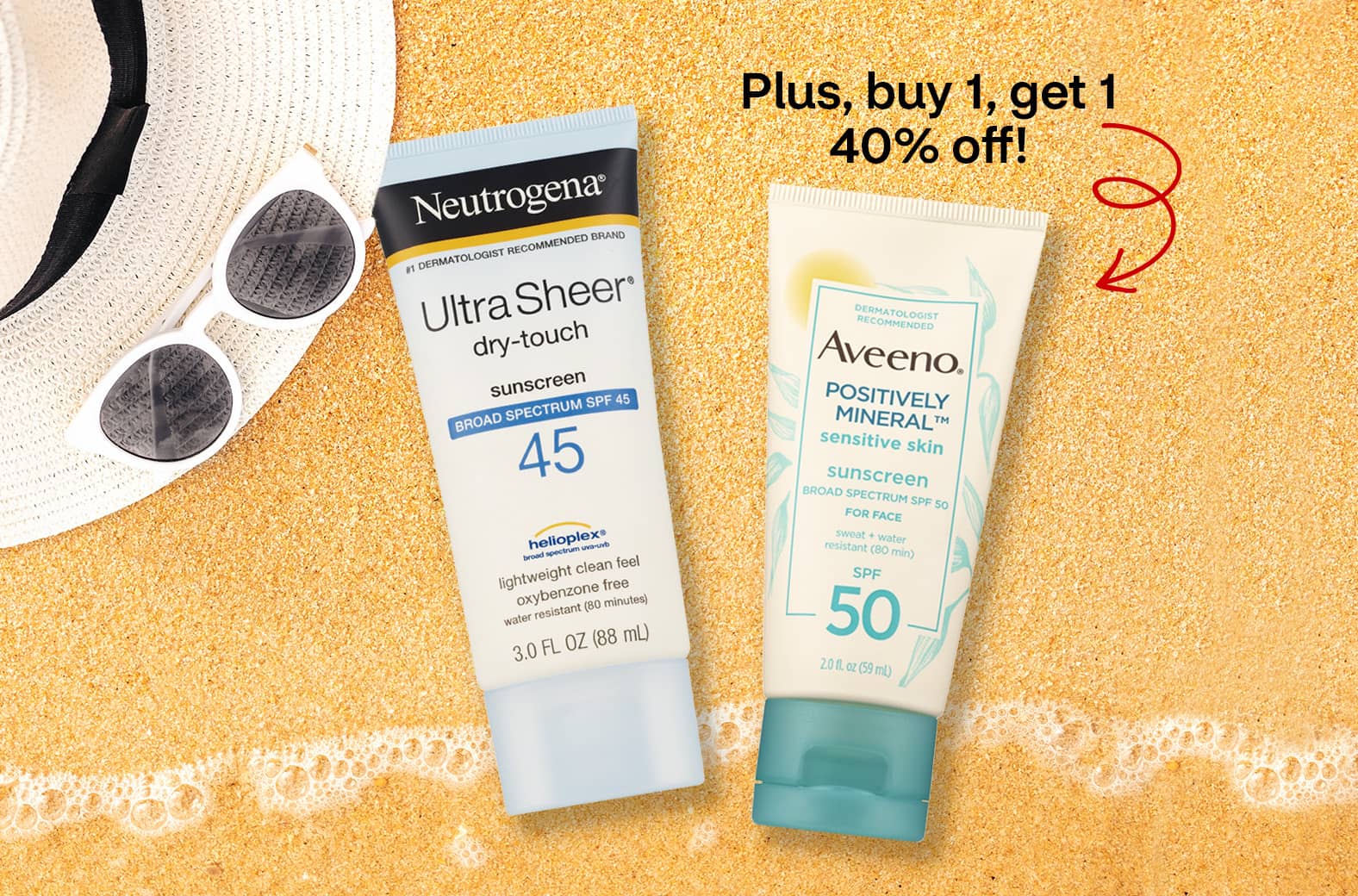 Neutrogena and Aveeno sun care products