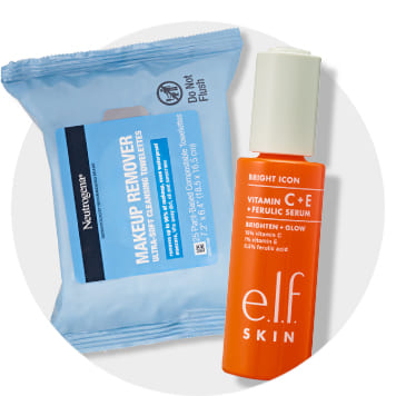 Neutrogena Makeup Remover Wipes & e.l.f. Vitamin C + E Serum