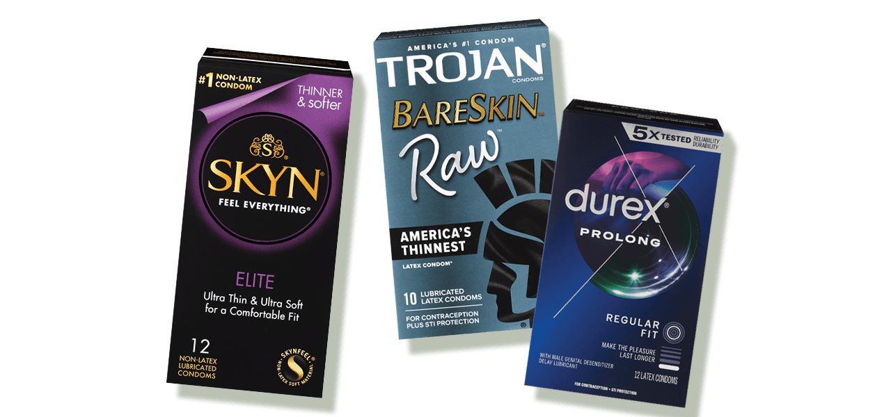 Skyn, Trojan and Durex condoms