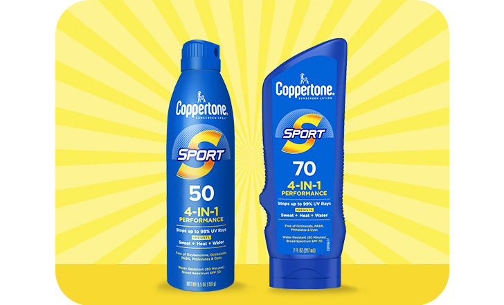 Coppertone Sport SPF 50 and 70 sunscreens