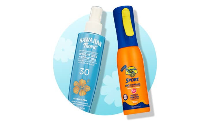 Hawaiian Tropic and Banana Boat sunscreen