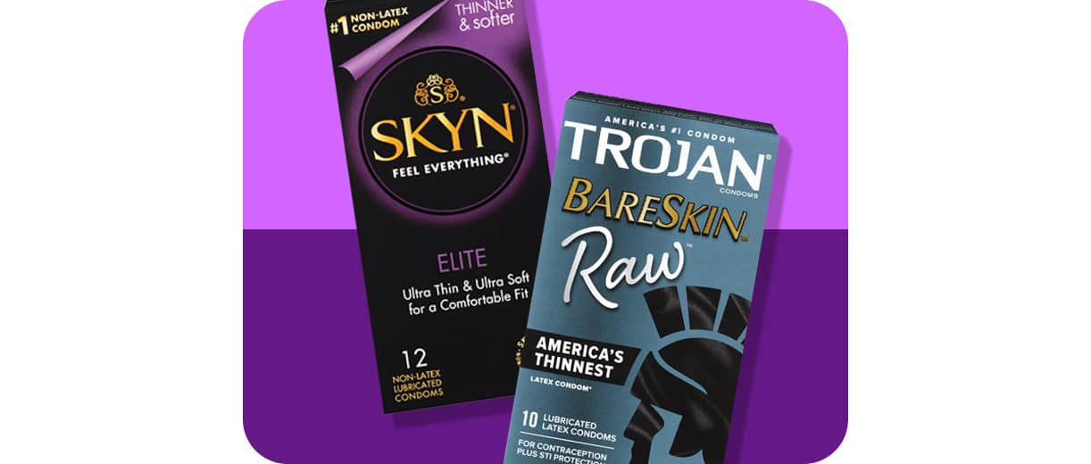 Skyn and Trojan condoms