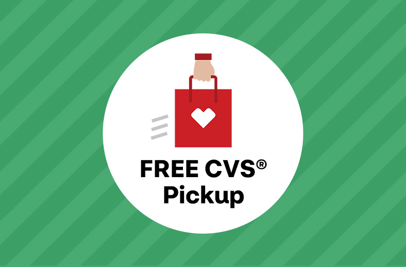 Pictogram of a shopping bag with CVS heart