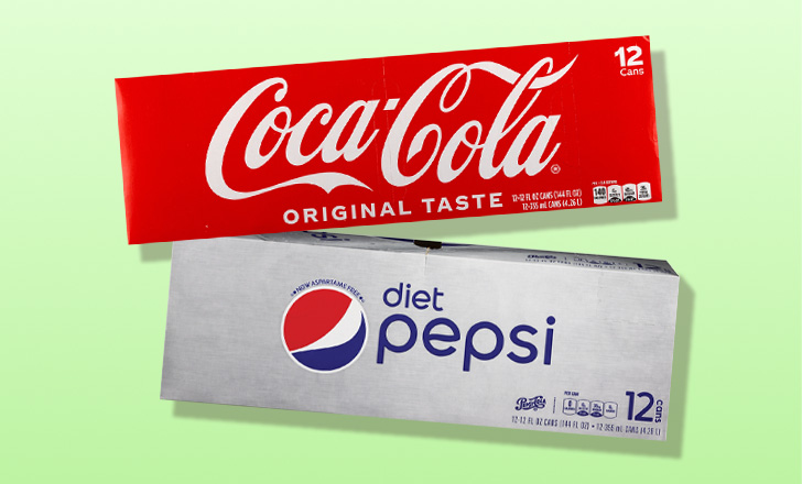 Coca-Cola and Diet Pepsi 12 packs