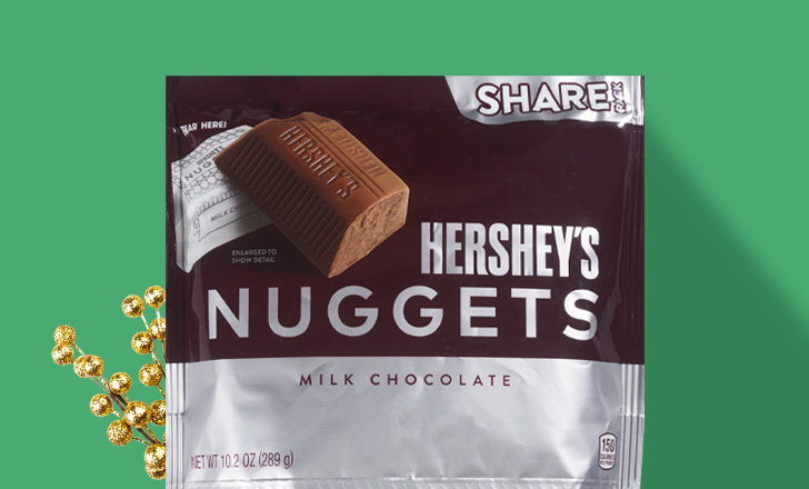 A bag of sharing size Hershey's Nuggets candy