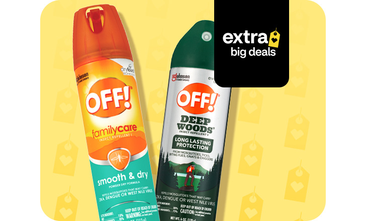 Two spray cans of OFF! bug spray