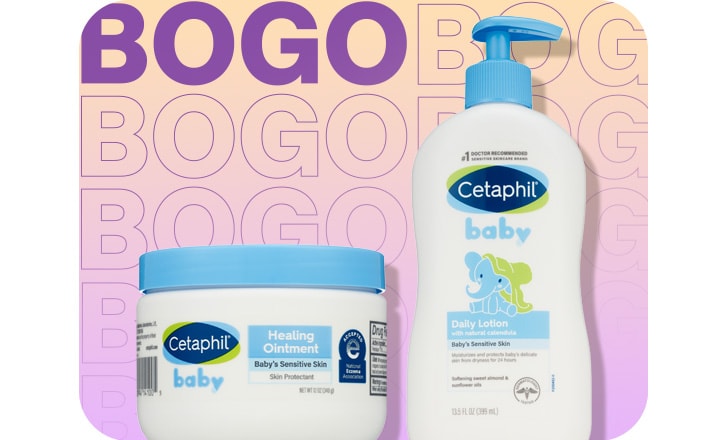 Buy 1, get 1 40% off, Cetaphil Baby healing ointment and daily lotion