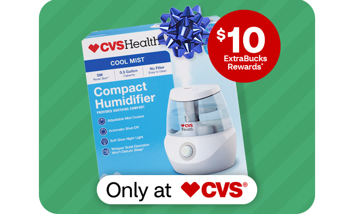 $10 ExtraBucks Rewards, CVS Health Compact Humidifier, only at CVS.