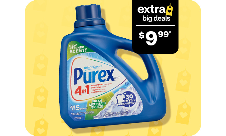 $9.99 Purex laundry detergent