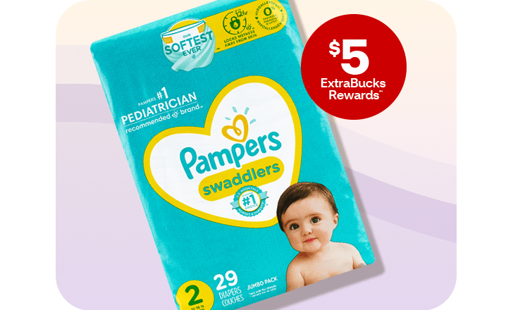 $5 ExtraBucks Rewards, Pampers Swaddlers diapers